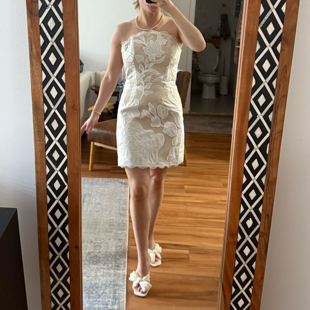 Elliatt Florian Strapless Lace Dress